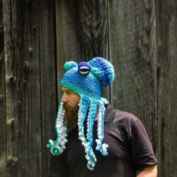 Handmade octopus knitted cap - Image 8