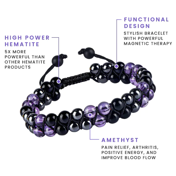 CC™Metaphy DoubleAmethyst Beaded Bracelet - Image 2
