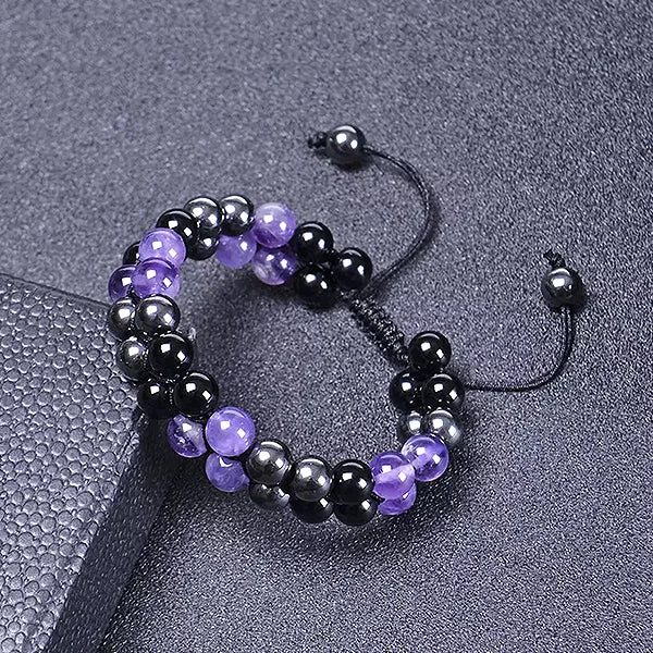 CC™Metaphy DoubleAmethyst Beaded Bracelet - Image 3