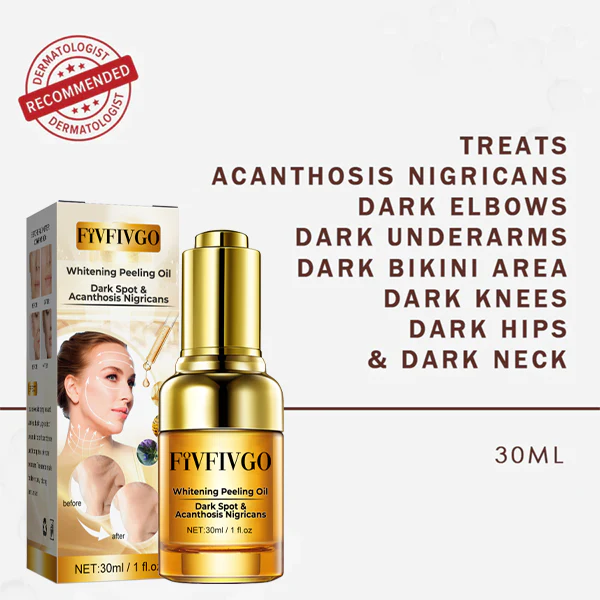 Fivfivgo™ Whitening Peeling Oil vir dunkle Flecken en Acanthosis nigricans