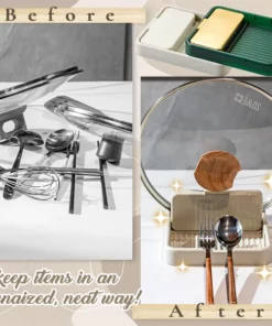 Folding Kitchen Pot Lid and Spatula Rest