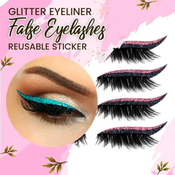 Glitter Eyeliner Falsch Wimper Reusable Sticker