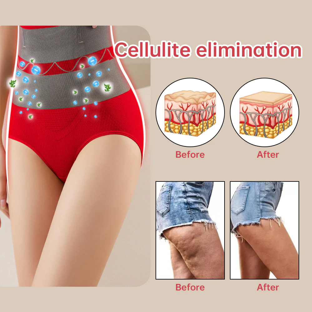FOIDL Shapermov Detoxification Shapewear Shorts, Tourmaline Body Shaper  Tummy Control Panty, Womens Tummy Control Shapewear Shorts (Color :  Red-Style