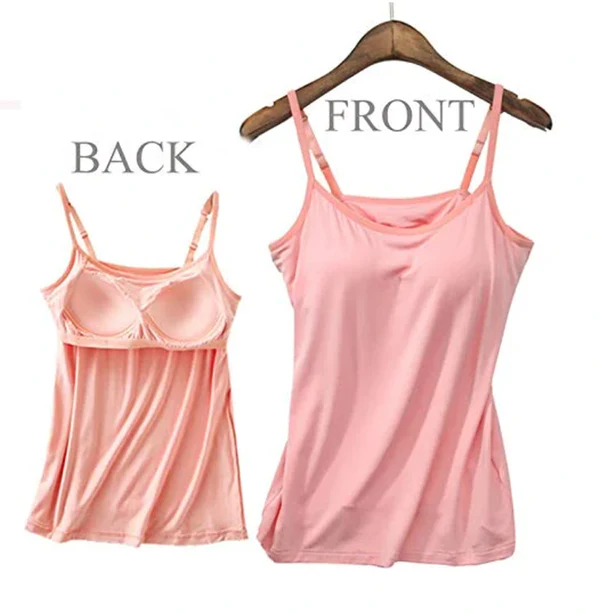 Tank Top with Built in Bra Camisole - Wowelo - Your Smart Online Shop