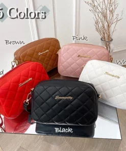 Trendy Leather Quilted Messenger Bag