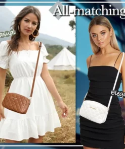 Trendy Leather Quilted Messenger Bag