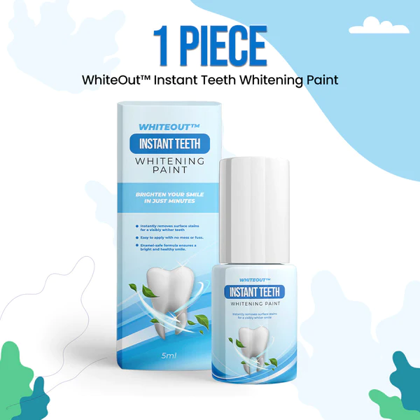 WhiteOut™ ઇન્સ્ટન્ટ ટીથ વ્હાઇટીંગ પેઇન્ટ