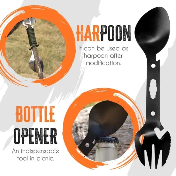 10 In 1 Multifunctional Outdoor Camping Survival Fork