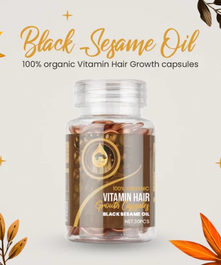 Cápsulas 100% orgánicas de vitaminas para o crecemento do cabelo