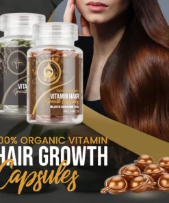 Cápsulas 100% orgânicas de vitamina para o crescimento do cabelo