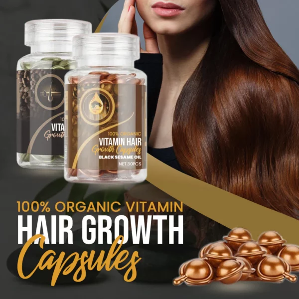 100% kapsul Pertumbuhan Rambut Vitamin organik