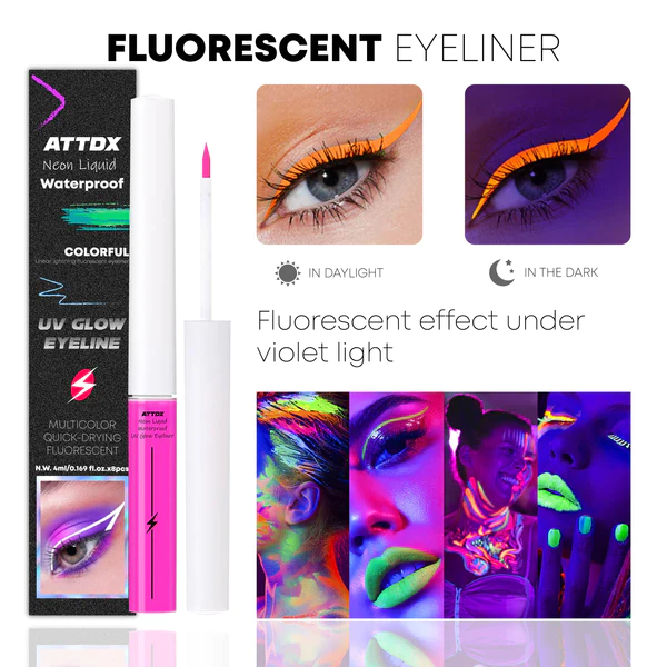 I-ATTDX Neon Liquid Waterproof UVGlow Eyeliner