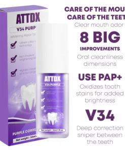 ATTDX V34Purple Whitening Repair Toothpaste