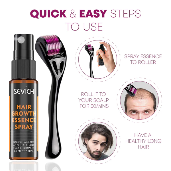 FOLIGAIN Men HairRegrowth EssenceSpray with Roller - Image 6
