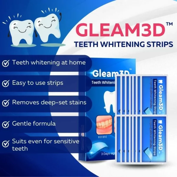 Gleam3D™ dantų balinimo juostelės