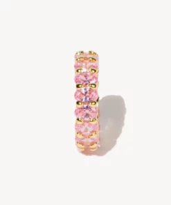 Iconic Nina Gold Ring in Pink Crystal