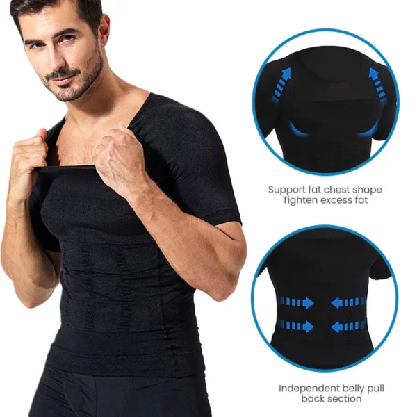 Camiseta interior moldeadora iónica de ajuste musculoso Oveallgo™