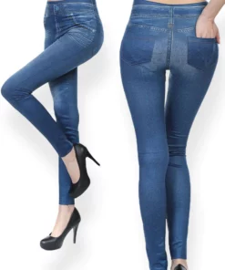 PlusSize High Compression DenimPrint Leggings