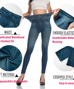 PlusSize High Compression DenimPrint Leggings