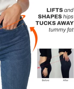 PlusSize High Compression DenimPrint Leggings