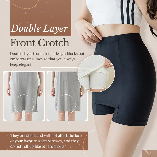 VSecret Double-Layer Front Crotch Shaping Shorts