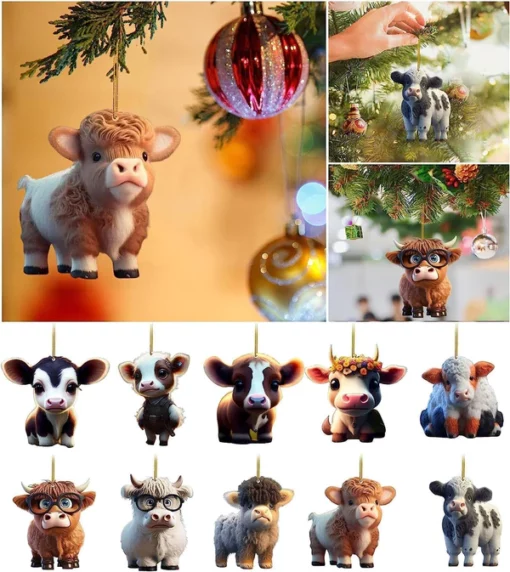 Cartoon Cow Decorative Ornament