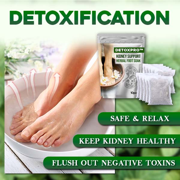Detoxpro™ ကျောက်ကပ်ကို ထောက်ပံ့ပေးသော ဆေးဖက်ဝင်အပင်များ ခြေထောက်စိမ်ပါ။