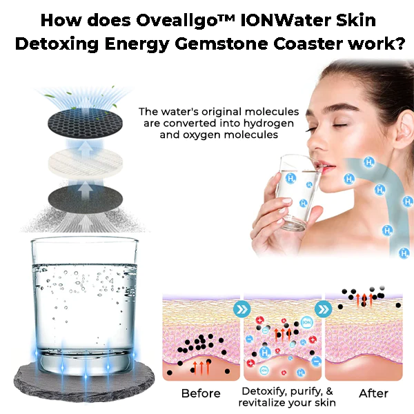 ION FRESH Water detoxing Energy Gemstone Coaster