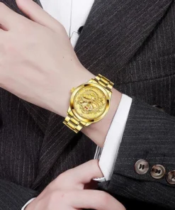 Fashionable Golden Dragon Watch