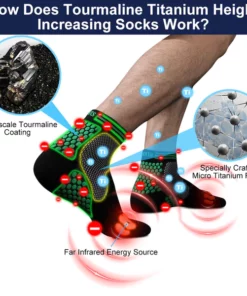 Flashing® 2023 Far Infrared Schorl Titanium Ion Heightening Booster Socks