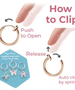 GleamGems™ MagnePress Umbilical Acupressure Detox Navel Ring