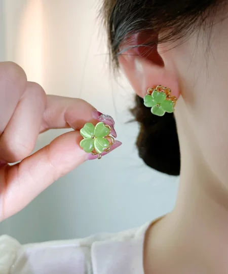 Lymph Magnet Therapy Opal Rotating Earrings