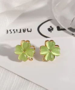 Lymph Magnet Therapy Opal Rotating Earrings