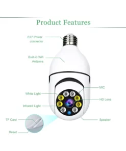 Wireless Wifi Light Bulb Camera Security Camera