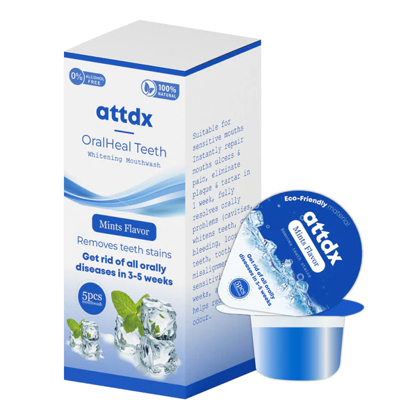 Ústní voda ATTDX OralHeal pro bělení zubů
