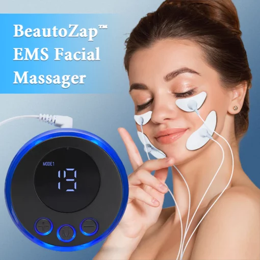 BeautoZap ™ EMS Facial Massager foar rimpelferwidering en hûdferstrakking