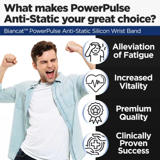 Biancat™ PowerPulse antistatyske silisium polsband