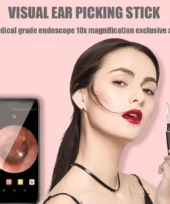 Clean Earwax-Wi-Fi Visible Wax Removal Spoon USB 1296P HD Load Otoscope