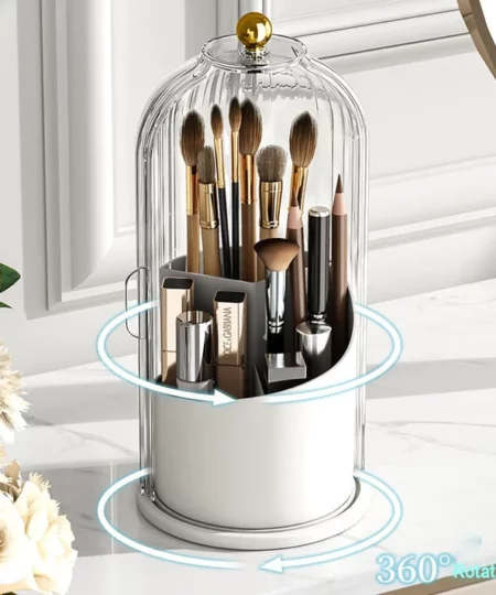 Elegant 360° Rotating Makeup Organizer