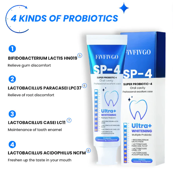 Fivfivgo™ SP-4 Probiotische Whitening-Zahnpasta