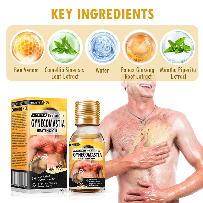 Furzero™ MenRobust Bee Venom Gynecomastia Varmeolie