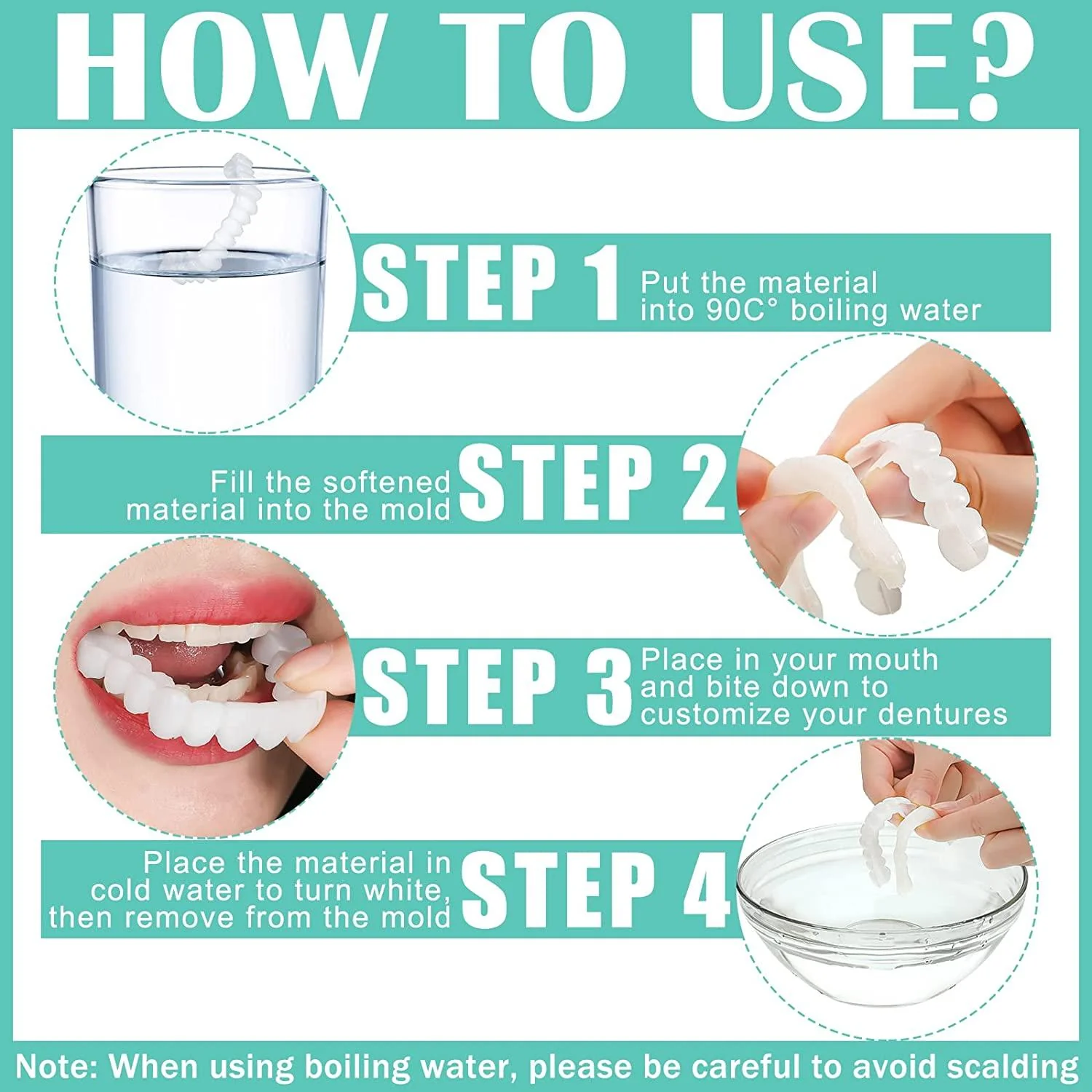 GleamSmile™ Snap-On Dentures- Affordable Smile Design- No Dentist - Image 4