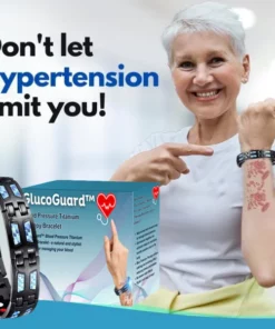 GlucoGuard™ Blood Pressure Titanium Therapy Bracelet