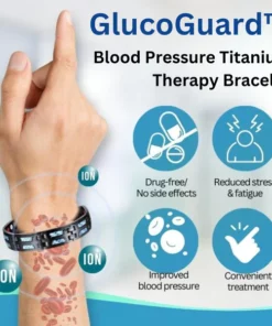 GlucoGuard™ Blood Pressure Titanium Therapy Bracelet