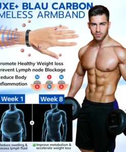 Alternative view of LUXE+ Blau Carbon Timeless Armband