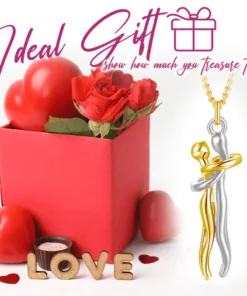 Lovers Hugging Couple Necklace