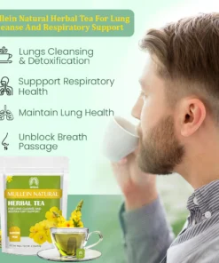 MULLEIN Natural Herbal Tea For Lung Cleanse And Respiratory Support