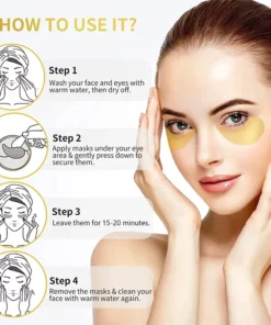 Alternative view of Oveallgo™ 24K Gold Snail Collagen Eye Mask