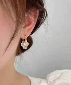 Alternative view of Pocofly™gold-plated opal Lymph earrings