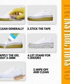 Gel detergente sbiancante per scarpe